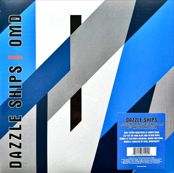 Image of Front Cover of 2xLP - EX/EX - OMD, Dazzle Ships (Virgin; 0602448814920, Europe 2023 Reissue, 2 Inners, Limited Edition Silver And Blue, Stereo, 40th Anniversary Edition), ,  - 2646255S
