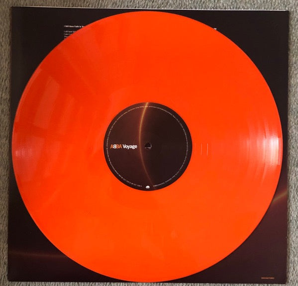 Image of Label Cover of LP - NEW/NEW - ABBA, Voyage (Polar ; 00602445708802, UK 2022, Gatefold, Inner, Poster & Postcard, Orange Vinyl), , Voyage is ABBA s first new studio album in 40 years. An incredible 40 years since their last studio album The Visitors, ABBA have not only recorded two new songs,  I Still Have Faith In You  and  Don t Shut Me Down , that will both feature in the concert, but they have recorded and produced an entire new album. Recorded together at Benny s studio Riksmixningsverket in St