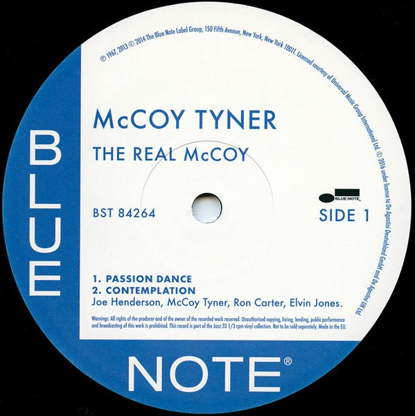 Image of Label Cover of LP - NEW/NEW - MCCOY TYNER, The Real McCoy (Blue Note; BST 84264, Japan 2017 Reissue, 180 Gram Vinyl, 8-page booklet), ,  - 2636164E
