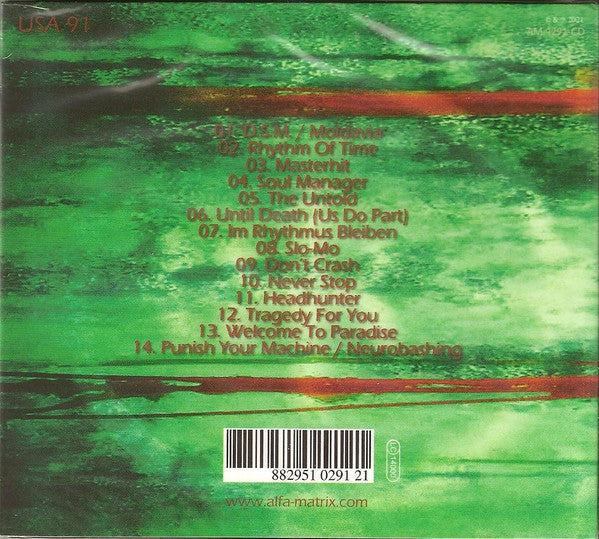 Image of Back Cover of CD - VG+/VG+ - FRONT 242, USA 91 (Alfa Matrix; AM-1291-CD, Europe 2021, Gatefold), ,  - 2636190E