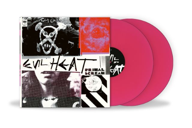 Image of Front Cover of LP - NEW/NEW - PRIMAL SCREAM, Evil Heat (Sony; 19958450931, Europe 2026 Reissue, Pink Vinyl), , To celebrate their seminal triology, Primal Scream are reissuing expanded editions of the 'Bunker Trilogy' albums for the first time.  - 9406170C