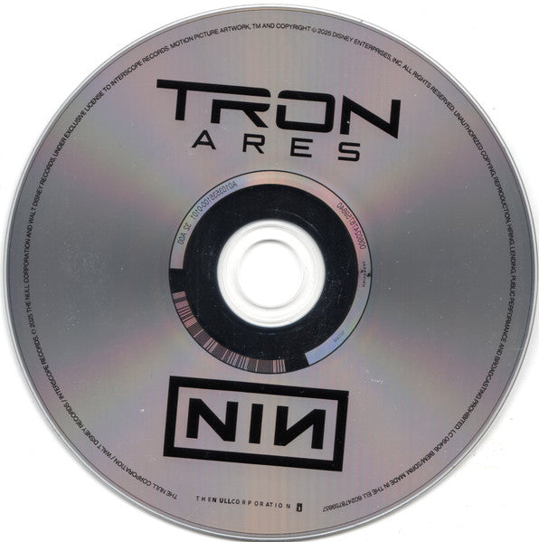Image of Label Cover of CD - VG+/VG+ - NINE INCH NAILS, Tron: Ares (Original Motion Picture Soundtrack) (The Null Corporation; NULL 22, Europe 2025, Gatefold), ,  - 2636192E