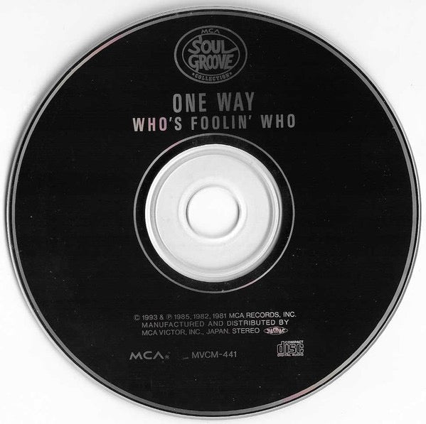 Image of Label Cover of CD - VG+/VG+ - ONE WAY, Who's Foolin' Who (MCA Records; MVCM-441, Japan 1993 Reissue, Digipak, No Obi), ,  - 2616554C