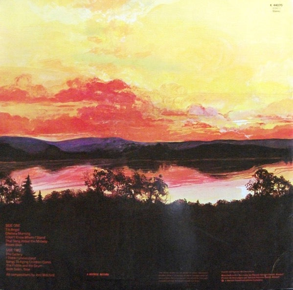 Image of Back Cover of LP - VG/VG+ - JONI MITCHELL, Clouds (Warner Bros. Records; K 44 070, Europe 1980s Reissue), Sleeve has a corner bump.,  - 2616525C