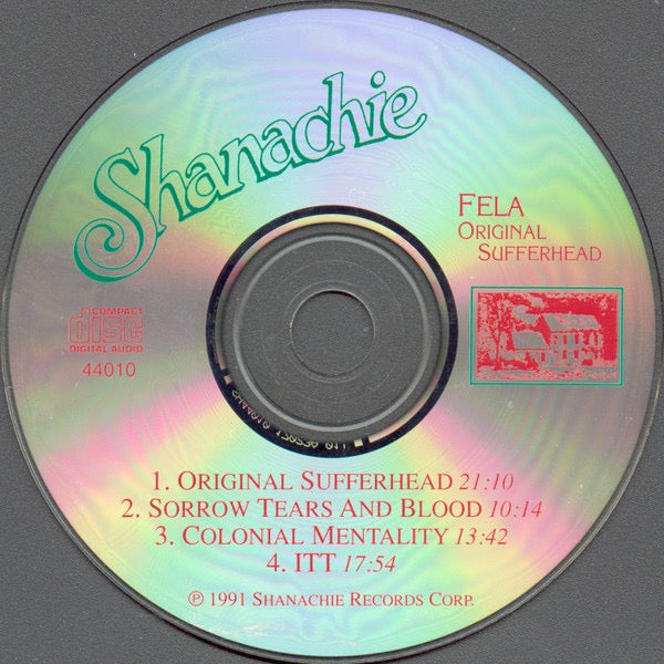 Image of Label Cover of CD - VG/G+ - FELA, Original Sufferhead (Shanachie; 44010, US 1991, Jewel Case), ,  - 2616557C