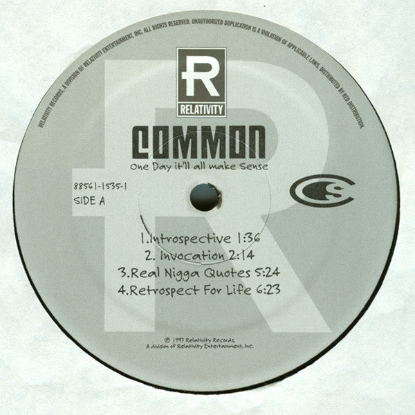 Image of Label Cover of 2xLP - VG/VG - COMMON, One Day It'll All Make Sense (Relativity; 88561-1535-1, US 1997, Picture Sleeve), WOL.,  - 3826050E
