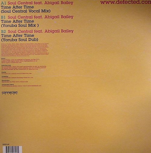 Image of Back Cover of 12" - VG+/VG+ - SOUL CENTRAL FEAT. ABIGAIL BAILEY, Time After Time (Defected; DFTD169, UK 2007, Picture Sleeve), Sleeve has damage along bottom edge.,  - 2716043C