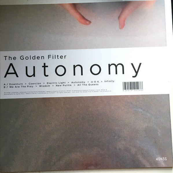 Image of Back Cover of LP - VG+/G+ - THE GOLDEN FILTER, Autonomy (4GN3S; 4GN3S-02, UK 2019, Red Vinyl), Lots of light hairlines on disc.,  - 2716052C