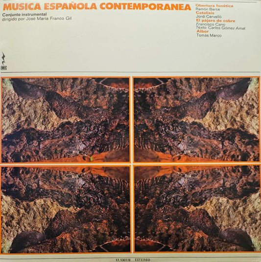 Image of Front Cover of LP - VG/VG - JOS  MAR A FRANCO GIL - RAM N BARCE / JORDI CERVELL  / FRANCISCO CANO / TOM S MARCO, M sica Espa ola Contempor nea (Movieplay; 17.1307/6, Spain 1978 Reissue), A handful of light hairlines,  - 2726038E