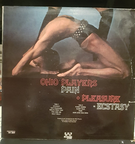 Image of Back Cover of LP - VG/VG+ - OHIO PLAYERS, Pain + Pleasure = Ecstasy (Westbound Records; 6309 103, UK 1973, 'Standard' on back cover), ,  - 2726039E