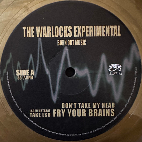 Image of Label Cover of LP - VG+/VG+ - THE WARLOCKS, EXP (Experimental Burnout Music) (Cleopatra; CLO 3005, US 2023 Reissue, Limited Edition, Reissue, Gold vinyl), Still In Opened Shrinkwrap,  - 2726040E