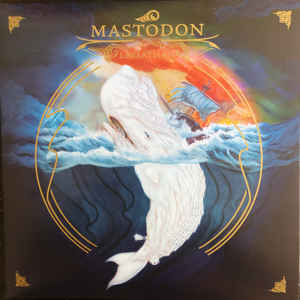 Image of Front Cover of LP - VG+/VG+ - MASTODON, Leviathan (Relapse Records  ; RR44731, USA & Europe 2021 Reissue, Gatefold, Insert, Sea Blue With White Butterfly Wings, Metallic Gold And Blood Red Splatter Vinyl), NB hype sticker states 2LP but is a single LP,  - 2746009S