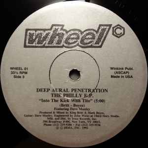 Image of Label Cover of 2x12" - VG/VG - DEEP AURAL PENETRATION, The Philly E.P. (Wheel Records; WHEEL 01, US 1992, Stickered Plain Sleeve), Still In Opened Shrinkwrap,  - 2746059S
