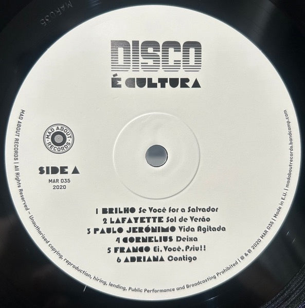 Image of Label Cover of LP - VG+/VG+ - VARIOUS, Disco   Cultura (Mad About Records; MAR 035, Portugal 2021 Reissue, 180g Vinyl With OBI), ,  - 2716035C