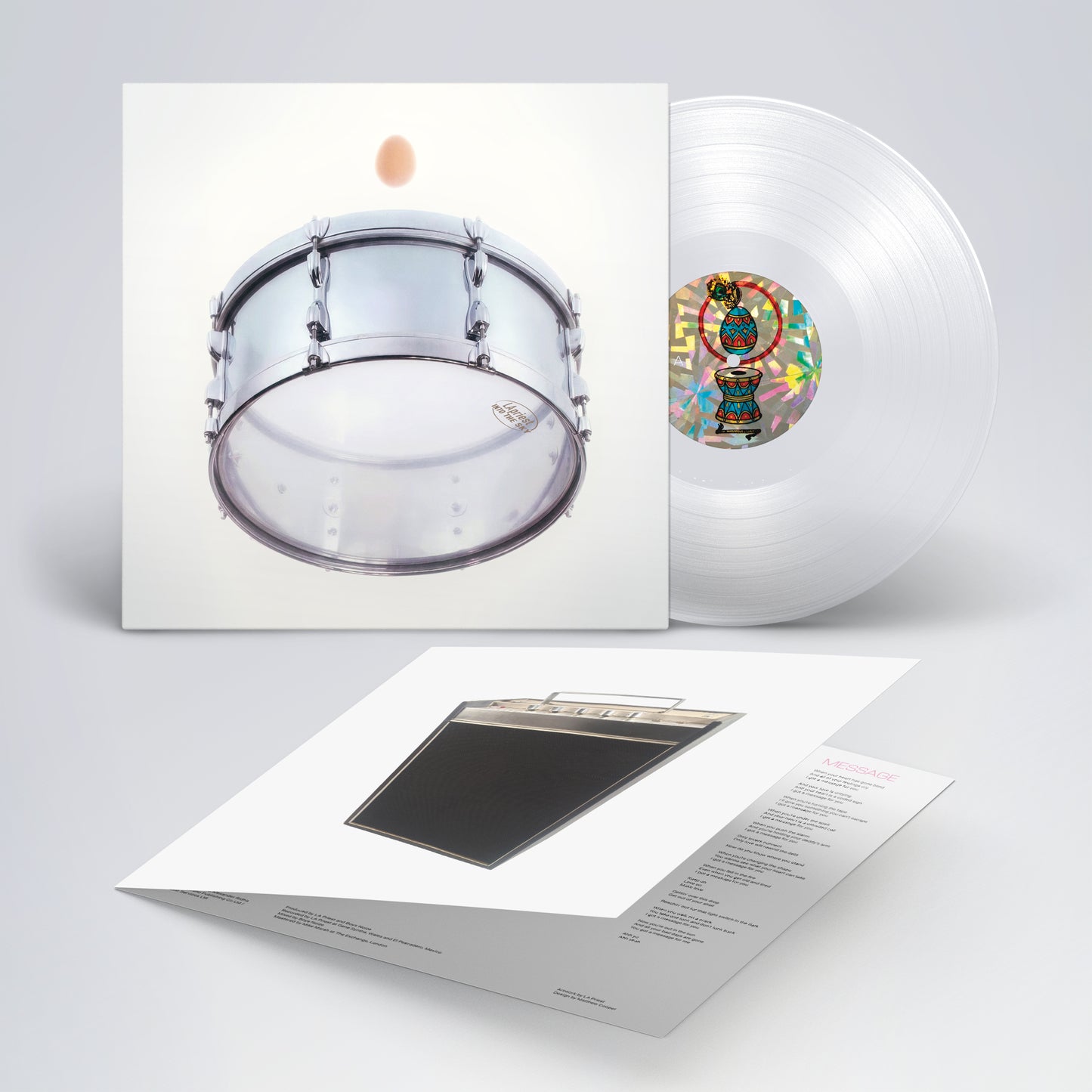Image of Back Cover of LP - NEW/NEW - LA PRIEST, Into The Sky (Domino; WIGLP551, UK 2026, Inner, Clear Vinyl), , The journey to Into The Sky began in lockdown when the desire to keep active inspired Eastgate to set about making a dance record entirely from samples. He ended up so deep into the concept, devising his own style of house music, that he had to take a step back and “leave it on the shelf”. After putting it on pause, he travelled with his young family to Mexico and Costa Rica, got his guitar out a