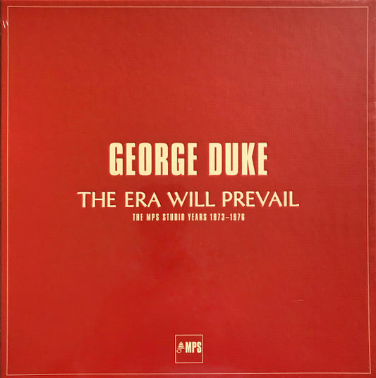 Image of Front Cover of 7xLP - M/M - GEORGE DUKE, The Era Will Prevail (The MPS Studio Years 1973-1976) (MPS Records; 0210266MNSW, Germany 2015, Box Set, Booklet, 180 Gram Vinyl), Sealed in shrink.,   True to the original configuration  Records in original edition style of MPS  180 gram virgin vinyl  Analog lacquer cutting  Faithfulness to the original recordingAll albums on 180g vinyl remastered and cut from the original master tapes.Comes with a 12-pages booklet with recording and mastering process