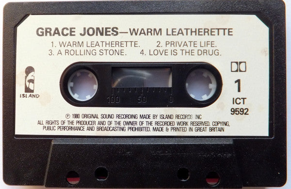 Image of Label Cover of Cassette - VG/VG+ - GRACE JONES, Warm Leatherette (Island Records; ICT 9592, UK ), ,  - 3256034S