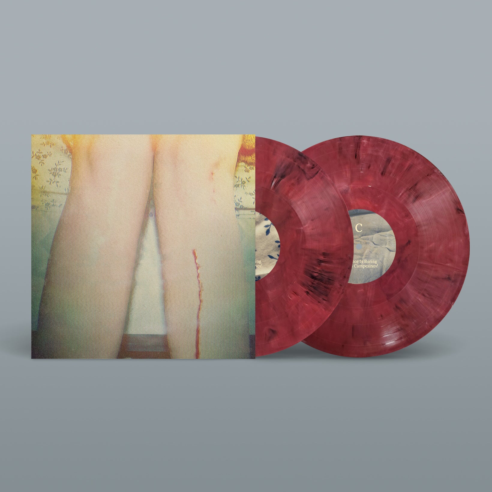 Image of Back Cover of LP - NEW/NEW - LOS CAMPESINOS!, Romance Is Boring (Heart Swells; HS012LP, UK 2026 Reissue, Bruise So Black Marble Vinyl), , For the first time ever, Los Campesinos! are proud to offer new pressings of their first three studio albums on their very own record label; Heart Swells. - 9406319C