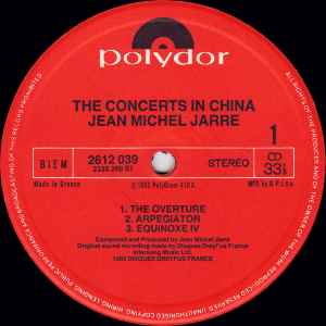 Image of Label Cover of 2xLP - VG/VG - JEAN MICHEL JARRE, The Concerts In China (Polydor; 2612 039, Greece 1982, Gatefold, 2 Inners), Hairlines, edge wear,  - 2746020S