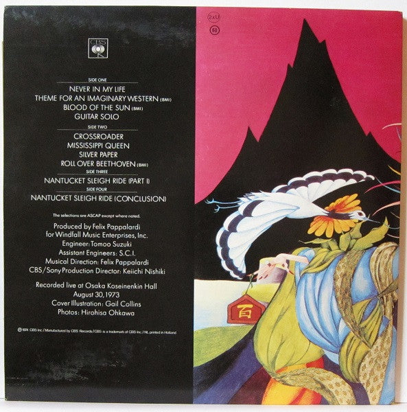 Image of Back Cover of 2xLP - VG/VG - MOUNTAIN, Twin Peaks (CBS Red Label; CBS 88095, Europe 1980s Reissue, Gatefold), Strong VG - a few hairlines, light edge wear,  - 2746021S