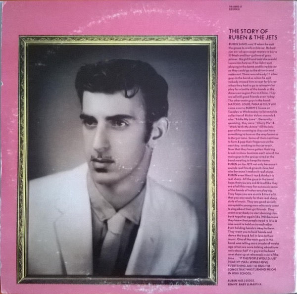 Image of Back Cover of LP - VG/G - FRANK ZAPPA & THE MOTHERS OF INVENTION, Cruising With Ruben & The Jets (Verve Records; V6/5055X, US 1968, Stickered Gatefold Sleeve, Waddell Press), Sleeve has some wear & a cut-out (hole punched),  - 2716147C