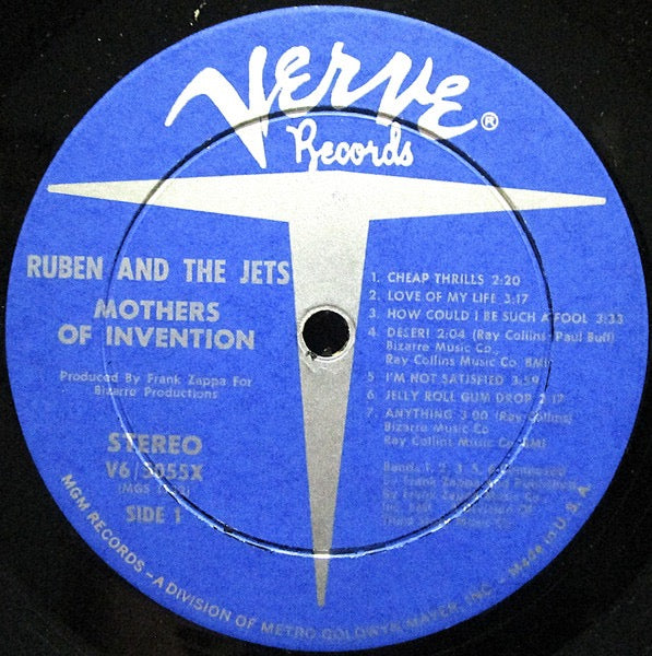 Image of Label Cover of LP - VG/G - FRANK ZAPPA & THE MOTHERS OF INVENTION, Cruising With Ruben & The Jets (Verve Records; V6/5055X, US 1968, Stickered Gatefold Sleeve, Waddell Press), Sleeve has some wear & a cut-out (hole punched),  - 2716147C