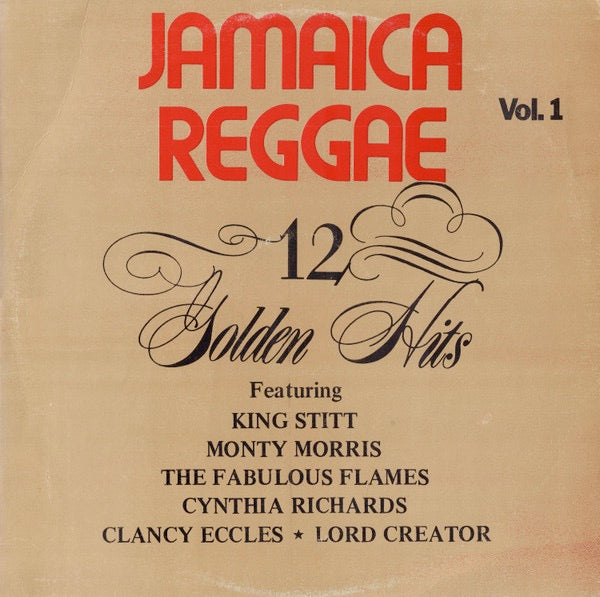 Image of Front Cover of LP - G+/VG - VARIOUS ARTISTS, Jamaica Reggae - 12 Golden Hits Vol.1 (Clan Disc; , Jamaica 1979), Light marks, press flaws, plays fine. Top and bottom right corners are cut out, ringwear, general wear.,  - 2716120C