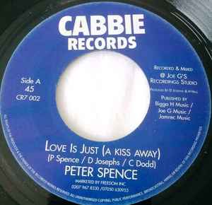 Image of Front Cover of 7" - /VG+ - PETER SPENCE / SHIMMA, Love Is Just (A Kiss Away) / You Had Your Chance (Cabbie Records; CR7 002, UK ), Light marks.,  - 2726099E