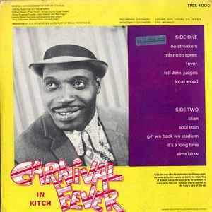 Image of Back Cover of LP - VG/VG+ - LORD KITCHENER, Carnival Fever (Trinidad Records ; TRCS 4000, Trinidad & Tobago 1975), ,  - 2716122C