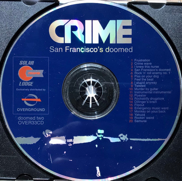 Image of Label Cover of CD - VG+/VG+ - CRIME, San Francisco's Doomed (Solar Lodge Records; Doomed Two, UK 1991, Jewel Case), ,  - 2736027E