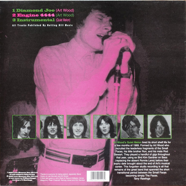 Image of Back Cover of 12" - VG/G - QUIET MELON, Art Wood's Quiet Melon (Lost Moment Records; LM12051, UK 1995, Picture Sleeve), ,  - 2716088C