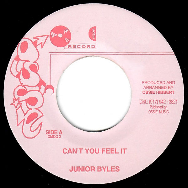 Image of Front Cover of 7" - /VG+ - JUNIOR BYLES, Can't You Feel It (Ossie; OMOO 2, US 1990s Reissue), ,  - 2716189C