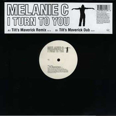 Image of Front Cover of 12" - VG+/VG+ - MELANIE C, I Turn To You (Virgin; VSTX1772, UK 2000, Title Stickered Black Die Cut Sleeve), Small promo sticker on rear., A1 I Turn To You (Tilt's Maverick Remix)	10:13B1 I Turn To You (Tilt's Maverick Dub)	10:14 - 2716174C