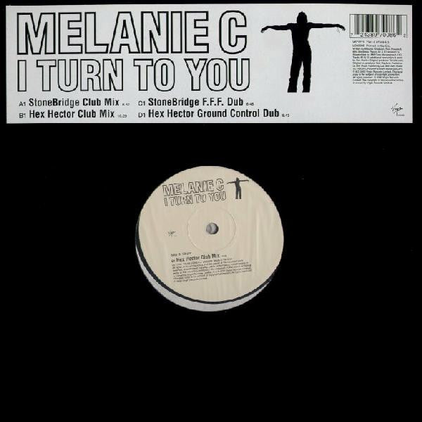 Image of Front Cover of 2x12" - VG+/EX - MELANIE C, I Turn To You (Virgin; VST1772, UK 2000, Title Stickered Black Die Cut Sleeve), Nice copy!, A1 I Turn To You (StoneBridge Club Mix)8:32B1 I Turn To You (Hex Hector Club Mix)10:29C1 I Turn To You (StoneBridge F.F.F. Dub)6:48D1 I Turn To You (Hex Hector Ground Control Dub)9:43 - 2716176C