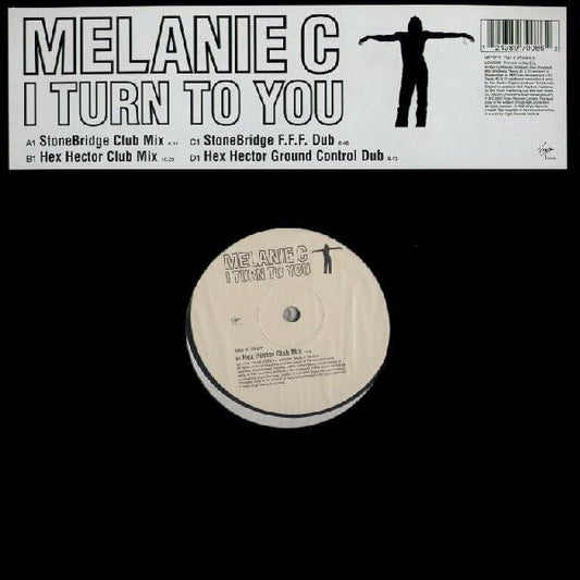 Image of Front Cover of 2x12" - VG+/EX - MELANIE C, I Turn To You (Virgin; VST1772, UK 2000, Title Stickered Black Die Cut Sleeve), Nice copy!, A1 I Turn To You (StoneBridge Club Mix)8:32B1 I Turn To You (Hex Hector Club Mix)10:29C1 I Turn To You (StoneBridge F.F.F. Dub)6:48D1 I Turn To You (Hex Hector Ground Control Dub)9:43 - 2716176C