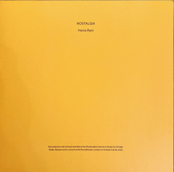 Image of Front Cover of 2xLP - VG+/EX - HANIA RANI, Nostalgia (Gondwana Records ; GONDLP072, UK 2024, Booklet), ,  - 2726165E