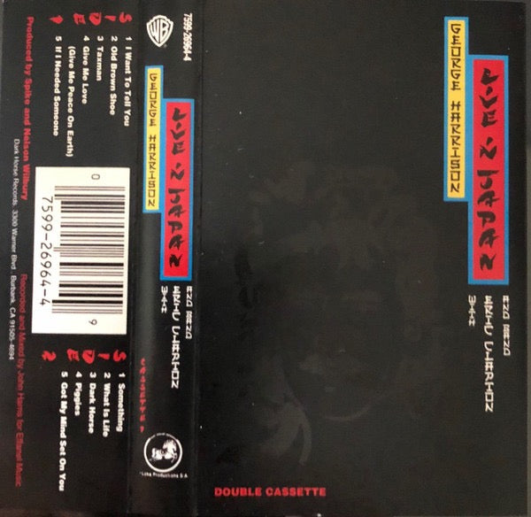 Image of Front Cover of Cassette - VG/VG - GEORGE HARRISON WITH ERIC CLAPTON, Live In Japan (Warner Bros. Records; 7599-26964-4, Germany 1992, The Beatles), ,  - 2716218C