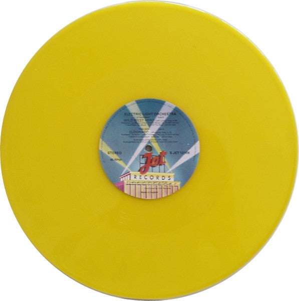 Image of Back Cover of 12" - /VG+ - ELECTRIC LIGHT ORCHESTRA, Wild West Hero (Jet Records ELO Logo A-Side Label; S JET 12109, UK 1978, Plain Sleeve, Yellow Vinyl), ,  - 2716180C