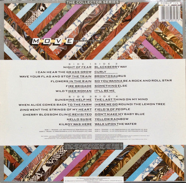 Image of Back Cover of 2xLP - VG/VG+ - THE MOVE, The Move Collection (Castle Communications; CCSLP 135, UK 1986, Gatefold), ,  - 2716226C