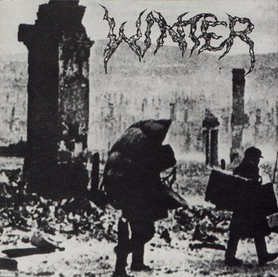 Image of Front Cover of LP - VG+/EX - WINTER, Into Darkness (Southern Lord ; LORD124, US 2011 Reissue, Textured Gatefold Sleeve, Booklet, White Vinyl), Slight Split In Rear Top Seam,  - 2726143E