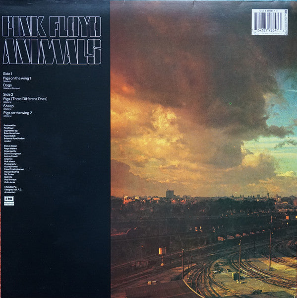 Image of Back Cover of LP - VG/G+ - PINK FLOYD, Animals (EMI; EMD 1116, UK 1997 Reissue, Stickered Gatefold Sleeve), ,  - 2726188E