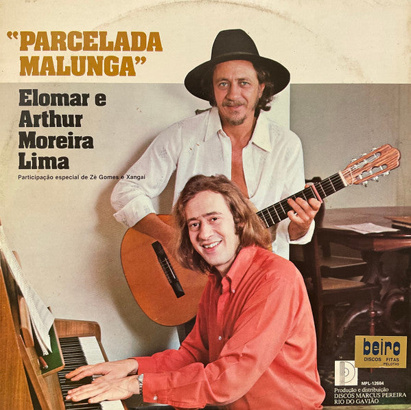 Image of Front Cover of LP - VG/VG - ELOMAR E ARTHUR MOREIRA LIMA, Parcelada Malunga (Discos Marcus Pereira; MPL-12684, Brazil 1980), Record has very slight warp and some pressing flaws,  - 2716241C