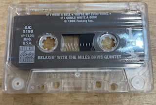 Image of Label Cover of Cassette - VG+/VG+ - THE MILES DAVIS QUINTET, Relaxin' With The Miles Davis Quintet (Original Jazz Classics; OJC 5190, US 1985 Reissue), ,  - 2716247C