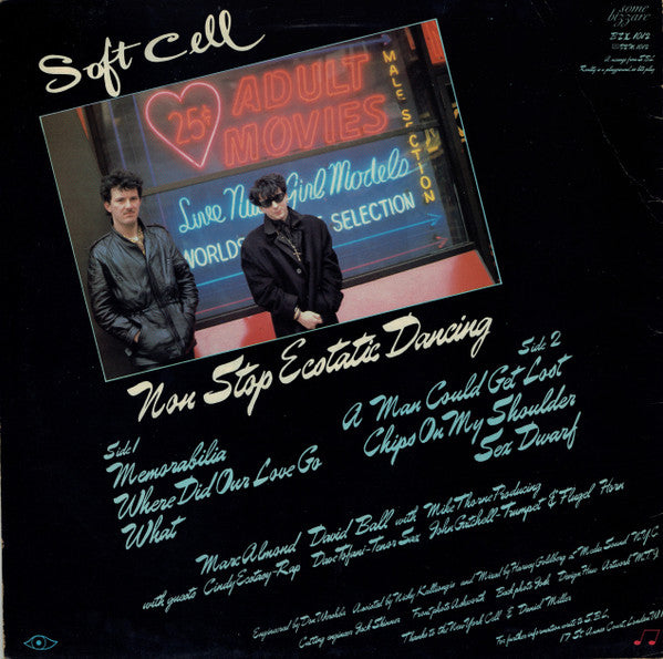Image of Back Cover of Mini-LP - VG/VG - SOFT CELL, Non Stop Ecstatic Dancing (Some Bizzare; BZX 1012, UK 1982), Strong VG,  - 2716231C