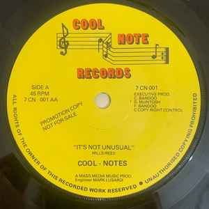Image of Front Cover of 12" - /VG - THE COOL NOTES, It's Not Usual / People Make The World Go Round (Cool Note Records; 7 CN 001, UK ), ,  - 2746146S