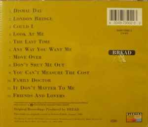 Image of Back Cover of CD - VG+/VG+ - BREAD, Bread (Elektra; 0349-73502-2, Germany 1995, Jewel Case), ,  - 2736107E