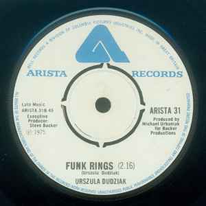 Image of Back Cover of 7" - /VG - URSZULA DUDZIAK, Papaya / Funk Rings (Arista; ARISTA 31, UK 1975, 4 prong centre), Some marks on disc.,  - 2726119E