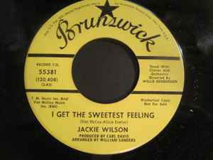 Image of Front Cover of 7" - G+/VG+ - JACKIE WILSON, I Get The Sweetest Feeling / Nothing But Heartaches (Keep Haunting Me) (Brunswick; 55381, US 1968, Company Sleeve), 'Smaple Not For Sale' stamped above titles on both sides. Wear to company sleeve.,  - 2726233E