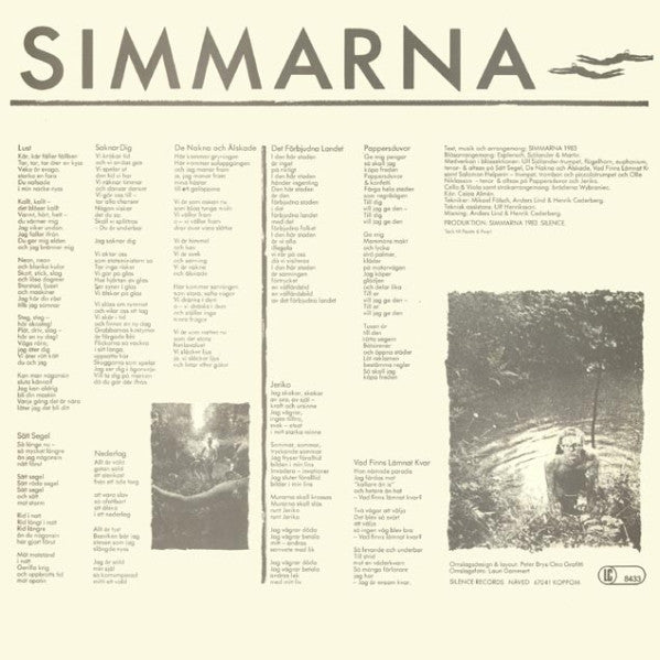 Image of Back Cover of LP - VG/VG - KAI MARTIN & STICK!, Simmarna (Silence; SRS 4688, Sweden 1983), ,  - 2716235C