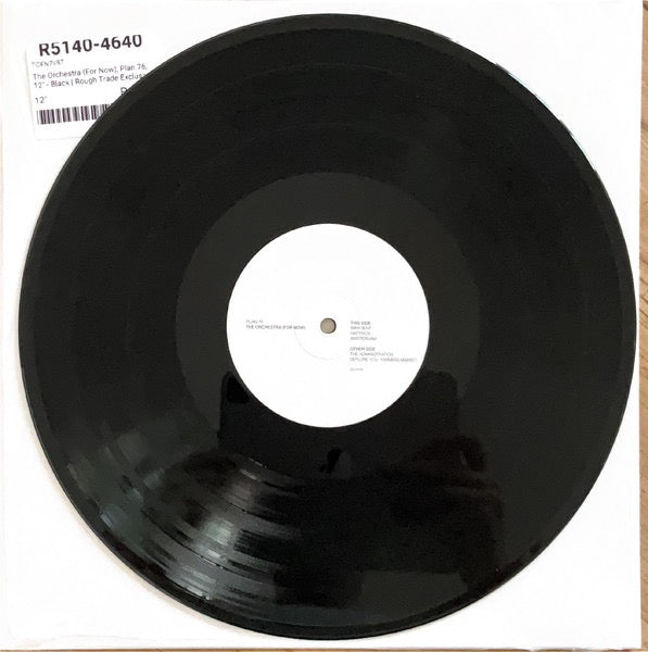 Image of Label Cover of 12" EP - NEW/NEW - THE ORCHESTRA (FOR NOW), Plan 76 (Not On Label; TOFN7VRT, UK 2025, Variant Cover, Limited Edition of 250), , B3 is a vinyl-only bonus track and not listed on the release. - 2736063E